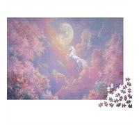 Unicornio Blanco Antiguo Rompecabezas 3D 52x38cm/1000pcs, - Juego Antistrés Creativo, Educativo Y Decoración Hogareña, Regalo para Todos