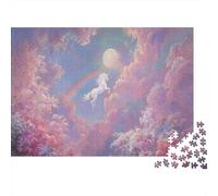 Unicornio Blanco Sobrenatural Rompecabezas 3D 70x50cm/1000pcs, - Juego Antistrés para Familias, Educativo Y Creativo, Regalo De Decoración Hogareña