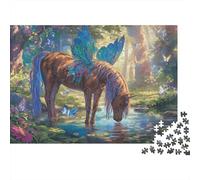 Unicornio Bosque Fantástico Puzzle de 1000 Piezas Puzzle para Adultos Papel Ribera Mágica Puzzle para Toda la Familia Relajación Decoración Hogar Regalo 70x50cm/1000pcs