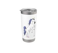Unicornio Cantante Micrófono Canto Vaso térmico de acero inoxidable de doble pared