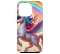 Unicornio caprichoso en una Aventura de Candyland Carcasa para iPhone 13 Pro
