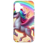 Unicornio caprichoso en una Aventura de Candyland Carcasa para iPhone 16