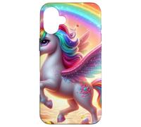 Unicornio caprichoso en una Aventura de Candyland Carcasa para iPhone 16 Plus