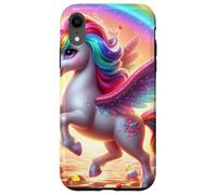 Unicornio caprichoso en una Aventura de Candyland Carcasa para iPhone XR