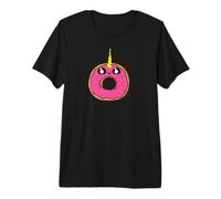 Unicornio Cartoon Tees Donut Lover diseño Camiseta Premium