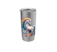 Unicornio de arcoiris de cuento de hadas Vaso térmico de acero inoxidable de doble pared