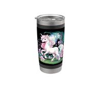 Unicornio de arcoiris de cuento de hadas Vaso térmico de acero inoxidable de doble pared