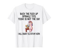 Unicornio De Espalda La Mierda Tetas Rociar Hoy No Es El Día Camiseta