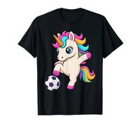Unicornio de fútbol Divertido Solo Chica Que ama Ganar mamá mamá Camiseta