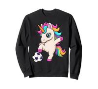 Unicornio de fútbol Divertido Solo Chica Que ama Ganar mamá mamá Sudadera
