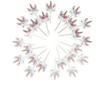 Unicornio Decoración Tarta,Cupcake Toppers 48 piezas Unicornio Cupcake Decoración