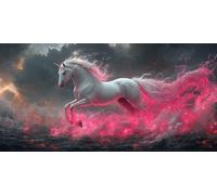 Unicornio Diamond Painting Adultos, Diamond Painting SueñO Pintura Diamante Patrón 5D DIY Punto de Cruz Diamante Dibujos con Diamantes Manualidades Adultos para Decoracion Hogar 50x100 cm -bby2603AF