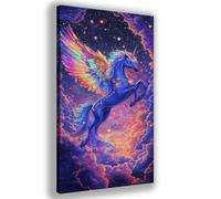 Unicornio Diamond Painting Adultos Redonda Diamantes Grande 80X160CM, 5D DIY Diamond Painting Kit Completo Paisaje Diseño, Pintar con Numeros Adultos Manualidades, Decoracion Hogar, Regalo Mujer,Y358Z