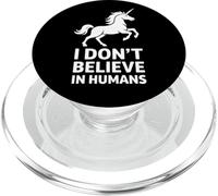 Unicornio Divertido Que no Creo en los Humanos PopSockets PopGrip para MagSafe