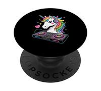 Unicornio Dj Animal Consola Música PopSockets PopGrip Adhesivo