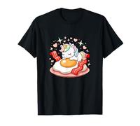 Unicornio Durmiendo En Huevo Frito con Tocino Camiseta