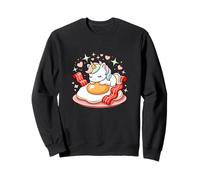 Unicornio Durmiendo En Huevo Frito con Tocino Sudadera
