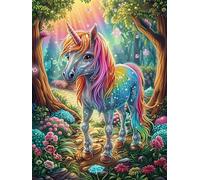Unicornio en el jardín Rompecabezas 500 Piezas Cartón para Toda La Familia Cuentos de Hadas de Animales y Plantas Tiempo Libre Entretenimiento Sin Pantalla 500 PCS