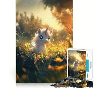 Unicornio en un Prado,Rompecabezas de 1000 Piezas para Adolescentes,Juego Que estimula el Cerebro,Encaje Huecos,Actividad Relajante para Grupos en Interiores (50x75cm)