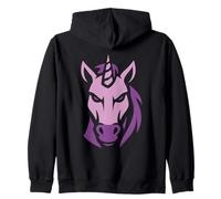 Unicornio en Violeta Sudadera con Capucha