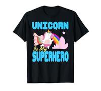 Unicornio Es Mi Superhéroe Fantasía Colorida Camiseta