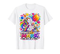Unicornio Escolar Infantil Make Your Mark para niñas, Maestra de Arte Camiseta