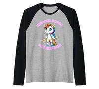 Unicornio Escuela Yo Vengo Escuela Matriculación Niña Camiseta Manga Raglan