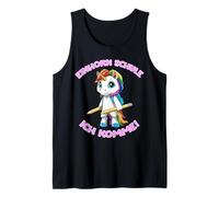 Unicornio Escuela Yo Vengo Escuela Matriculación Niña Camiseta sin Mangas