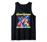 Unicornio espacial Reach For The Stars Lindo Rainbow Hair Unicorn Camiseta sin Mangas
