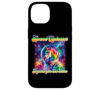 Unicornio espacial Reach For The Stars Lindo Rainbow Hair Unicorn Carcasa para iPhone 14
