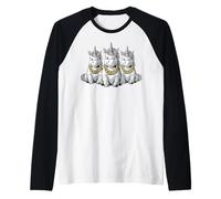 Unicornio Fantasía Criatura Mágica Rap Vieja Escuela Retro 90s Camiseta Manga Raglan