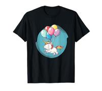 Unicornio flotante con globos para un atuendo fresco y de ensueño Camiseta