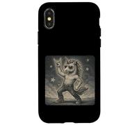 Unicornio Gafas de sol música rock divertido retro cuernos arriba Carcasa para iPhone X/XS