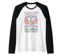 Unicornio Graduación 4º Grado Hola 5º Grado Ultimo Día de Camiseta Manga Raglan