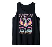 Unicornio Graduación 4º Grado Hola 5º Grado Ultimo Día de Camiseta sin Mangas