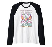 Unicornio Graduación Kindergarten Hola 1er Grado Último Día Camiseta Manga Raglan