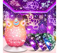 Unicornio Gschenke para niñas de 2 a 8 años, proyector de cielo estrellado de unicornio para niños, regalo para niñas, 2, 3, 4, 5, 5, 6, 5, 6, 5, 7 años, lámpara de proyector para niños