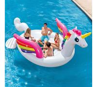Unicornio isla hinchable intex para 4 personas