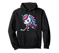 Unicornio Jugando Hielo Hockey Estilo Sudadera con Capucha