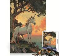 Unicornio Junto al mar al Atardecer, Rompecabezas de 1000 Piezas para Adultos, Clear Recall, Momento Relajante, Ajuste Perfecto, Regalo considerado (38x26cm)