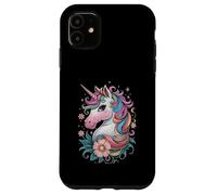 Unicornio mágico con fantasía de pelo arcoíris Carcasa para iPhone 11