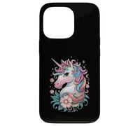 Unicornio mágico con fantasía de pelo arcoíris Carcasa para iPhone 13 Pro