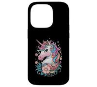 Unicornio mágico con fantasía de pelo arcoíris Carcasa para iPhone 14 Pro