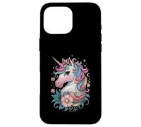 Unicornio mágico con fantasía de pelo arcoíris Carcasa para iPhone 16 Pro Max