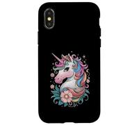 Unicornio mágico con fantasía de pelo arcoíris Carcasa para iPhone X/XS