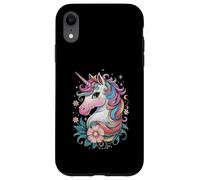 Unicornio mágico con fantasía de pelo arcoíris Carcasa para iPhone XR
