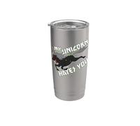Unicornio malvado del infierno - Mi unicornio te odia Vaso térmico de acero inoxidable de doble pared