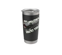 Unicornio malvado del infierno - Mi unicornio te odia Vaso térmico de acero inoxidable de doble pared