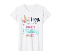 Unicornio mamá del 3er cumpleaños niña camisa a juego hija Camiseta