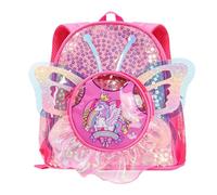 Unicornio Mochila Niña, Mochila Escolar Niña con Alas de Mariposa para Guarderia Preescolar Primaria,PU Mochilas Infantiles Lentejuelas, Backpack Regalo para De vuelta A la Escuela Cumpleaños Navidad